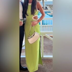 Staud dolce cut out dress lime